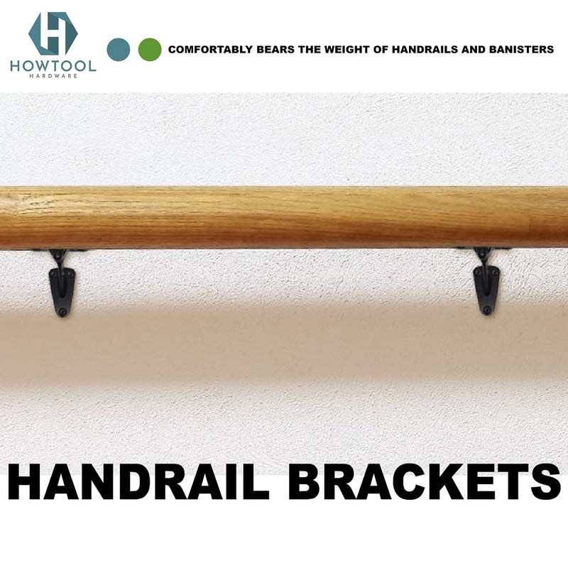 HOWTOOL Heavy Duty Handrail Bracket Oil Rubbed Bronze Black, 3 Pack | HOWTOOL - Image 5